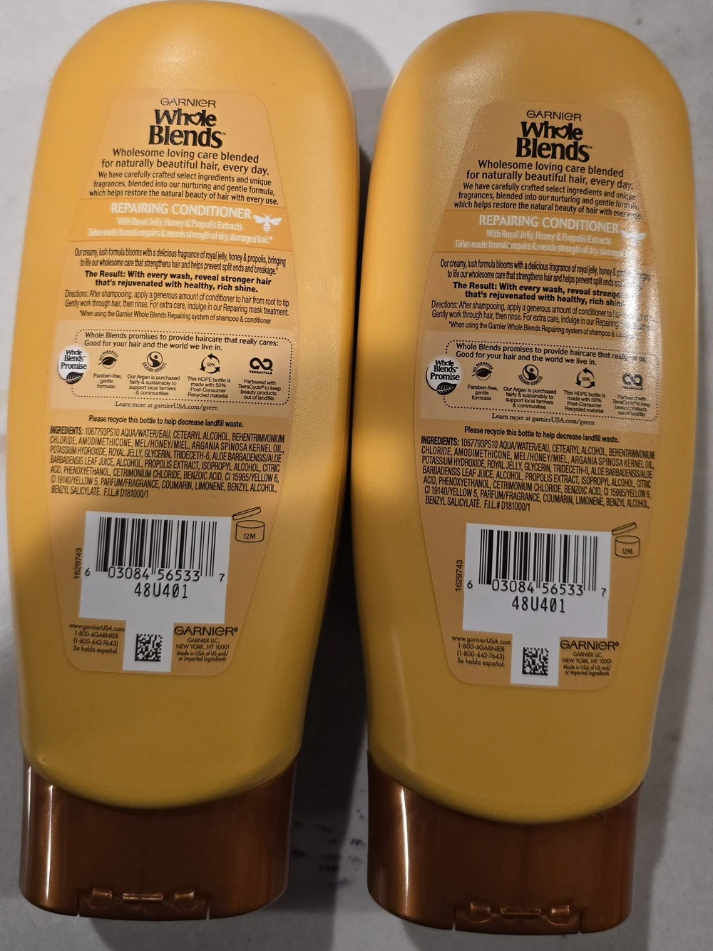 Garnier Whole Blends Honey Treasures Repairing Conditioner (Two BOTTLES)
